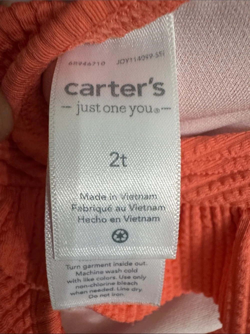 Carters bright coral